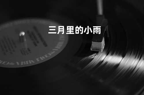 三月里的小雨