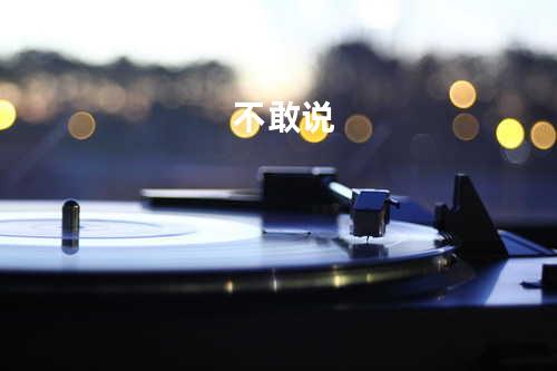 不敢说