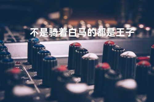 不是骑着白马的都是王子