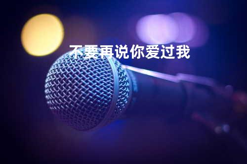 不要再说你爱过我