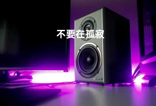 不要在孤寂