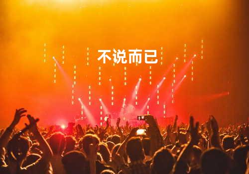 不说而已