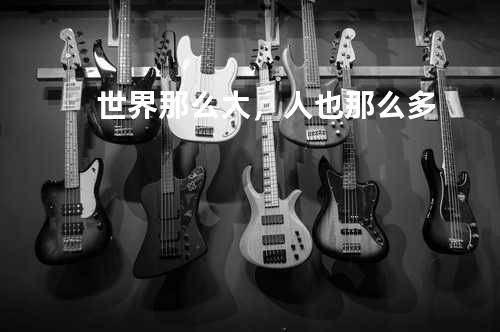 世界那么大,人也那么多