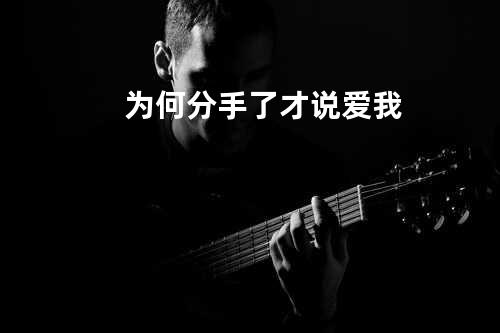 为何分手了才说爱我