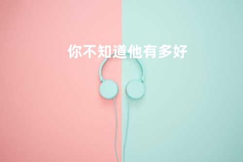 你不知道他有多好
