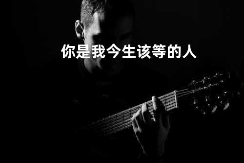 你是我今生该等的人