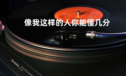 像我这样的人 你能懂几分