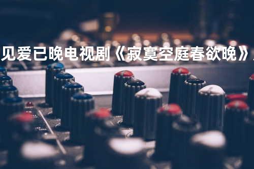 初见爱已晚 电视剧《寂寞空庭春欲晚》片尾曲