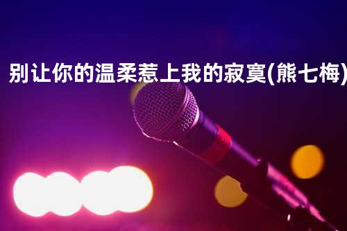 别让你的温柔惹上我的寂寞(熊七梅)