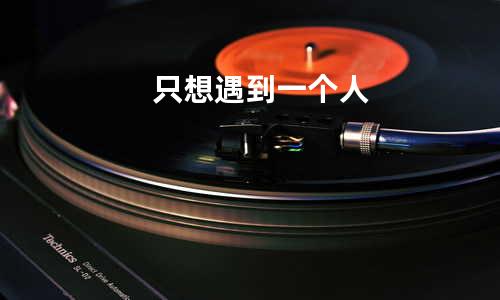 只想遇到一个人