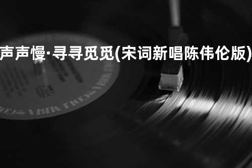 声声慢·寻寻觅觅(宋词新唱陈伟伦版)