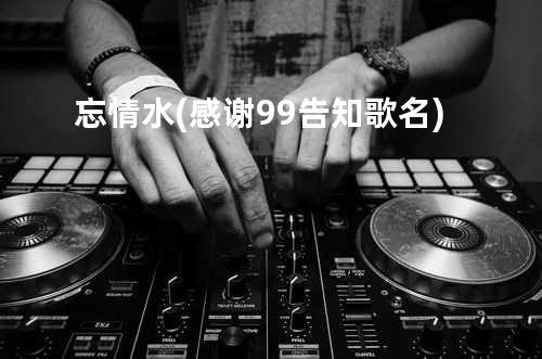 忘情水(感谢99告知歌名)