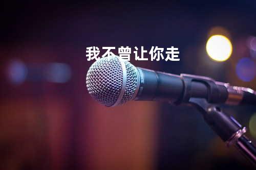 我不曾让你走