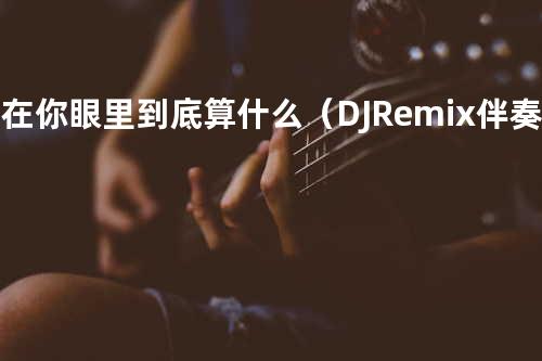 我在你眼里到底算什么(DJ Remix 伴奏)