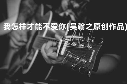 我怎样才能不爱你(吴翰之原创作品)