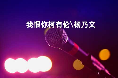 我恨你 - 柯有伦\杨乃文