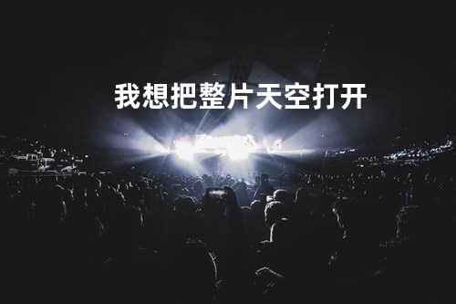 我想把整片天空打开
