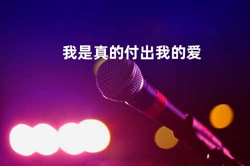 我是真的付出我的爱