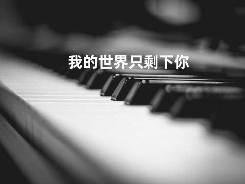 我的世界只剩下你