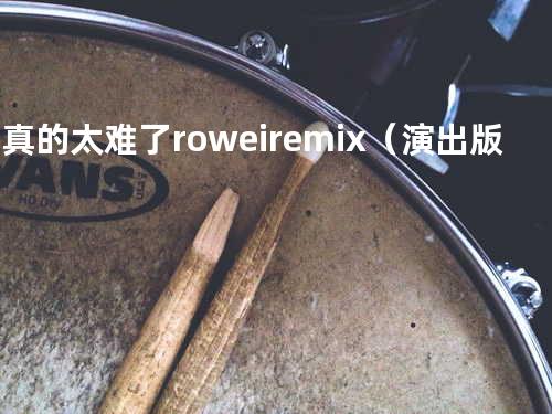 我真的太难了rowei remix(演出版)