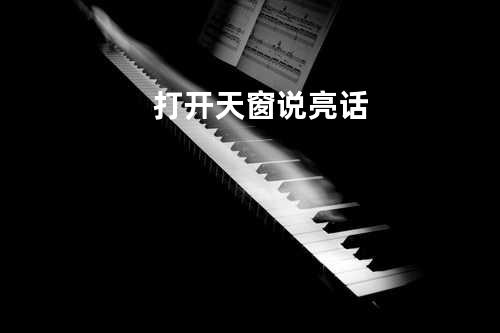 打开天窗说亮话