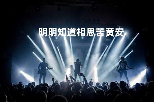 明明知道相思苦 黄安