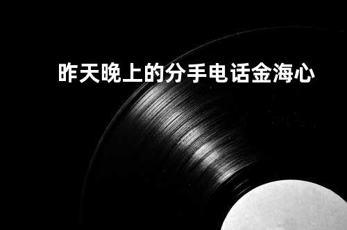 昨天晚上的分手电话 金海心