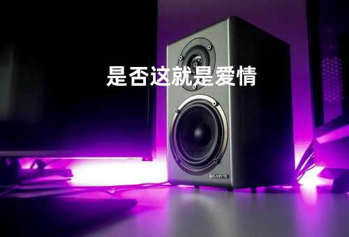 是否这就是爱情