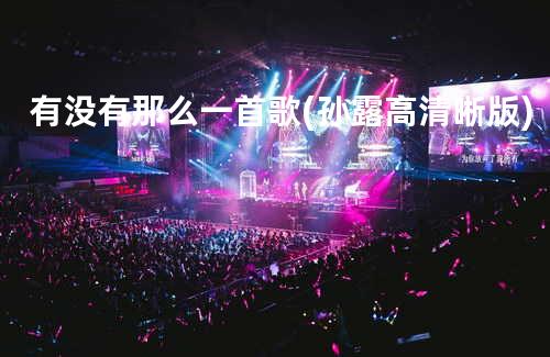 有没有那么一首歌(孙露高清晰版)