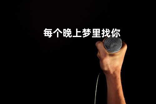 每个晚上梦里找你