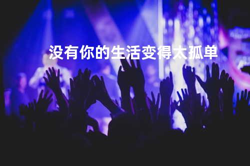 没有你的生活变得太孤单
