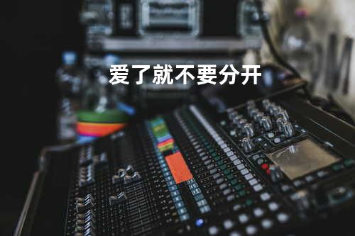 爱了就不要分开