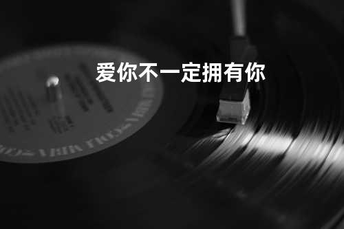 爱你不一定拥有你