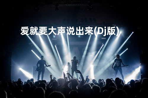 爱就要大声说出来(Dj版)