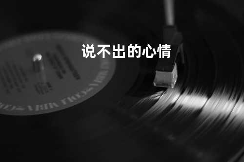 说不出的心情