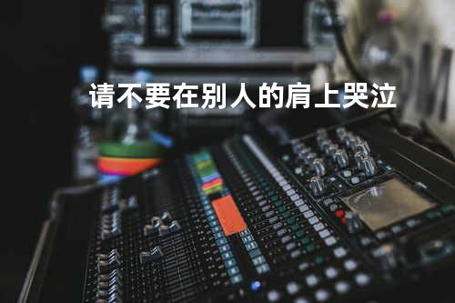 请不要在别人的肩上哭泣