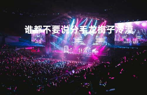 谁都不要说分手 - 龙梅子&冷漠