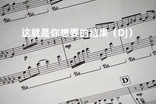 这就是你想要的结果(DJ)