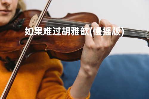 如果难过-胡雅歆(慢摇版)