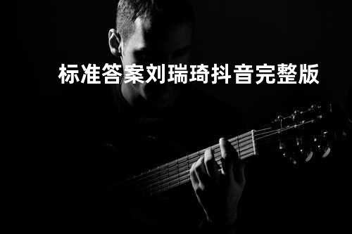 标准答案 刘瑞琦 抖音完整版