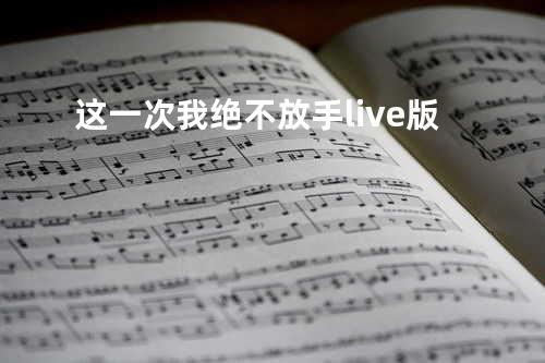 这一次我绝不放手live版